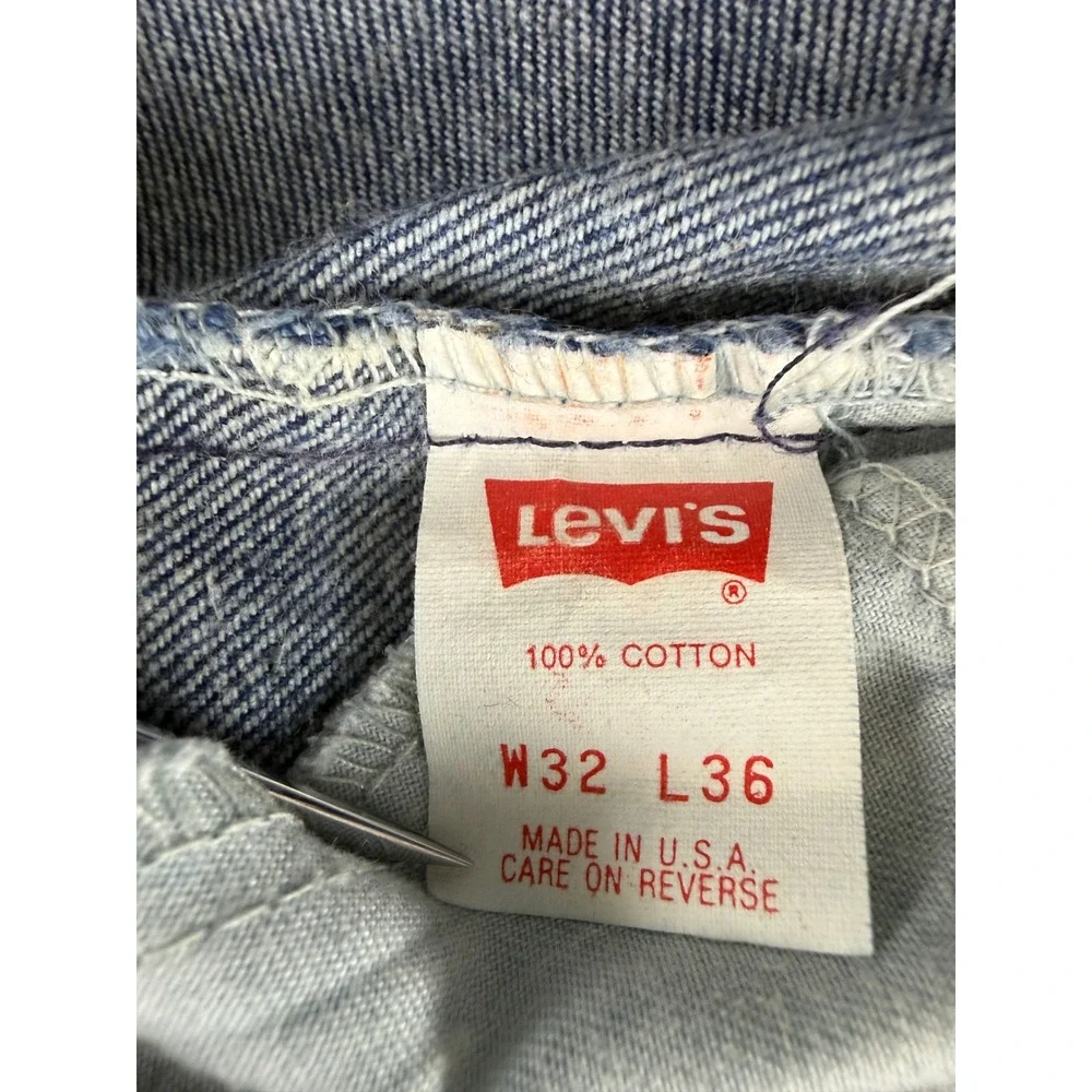 Vintage Levi's 550 Orange Tab Jeans Mens 32x36 Blue Relaxed Tapered Leg Made USA